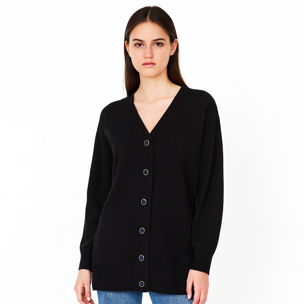 Cashmere Wool Long Cardigan