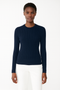 Cotton Cable Crewneck - Navy