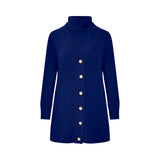 Cashmere Wool Long Cardigan - Navy