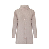 Cashmere Wool Long Turtleneck - Beige
