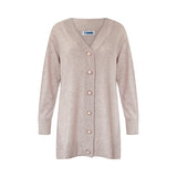Cashmere Wool Long Cardigan - Beige
