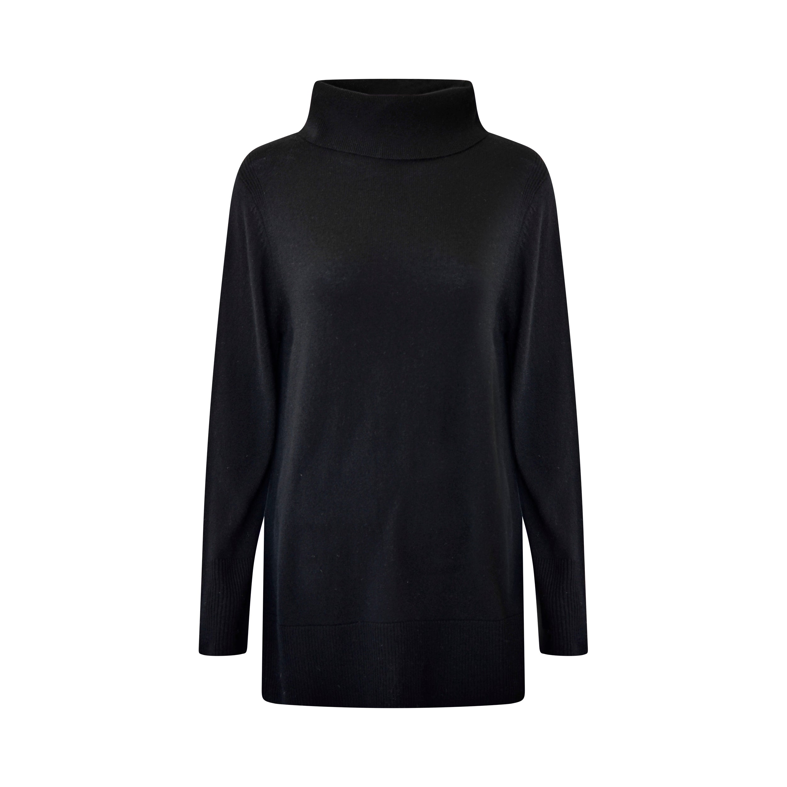 Cashmere Wool Long Turtleneck - Aqua