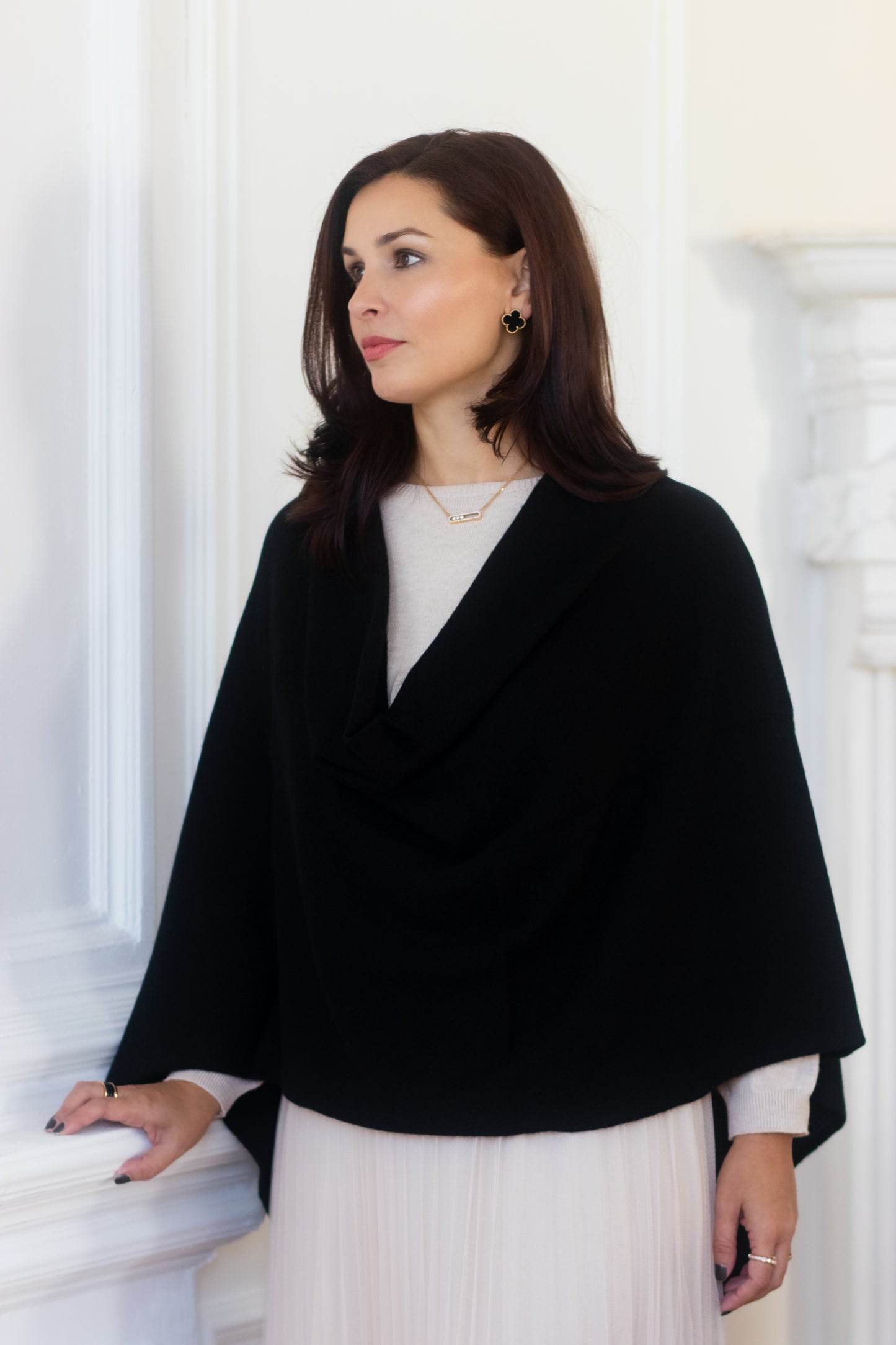 Pure Cashmere Shawl - Black