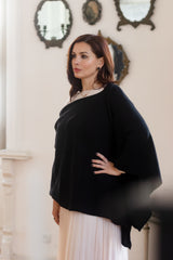 Cashmere Wool Shawl - Black