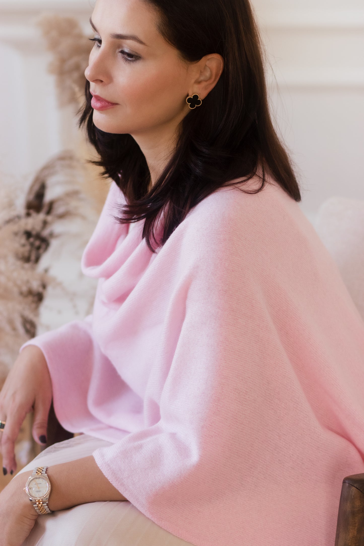 Pure Cashmere Shawl - Pink
