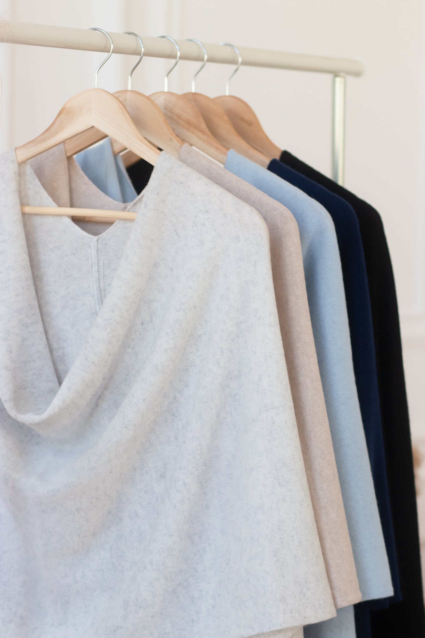 Cashmere Wool Shawl - Light Gray