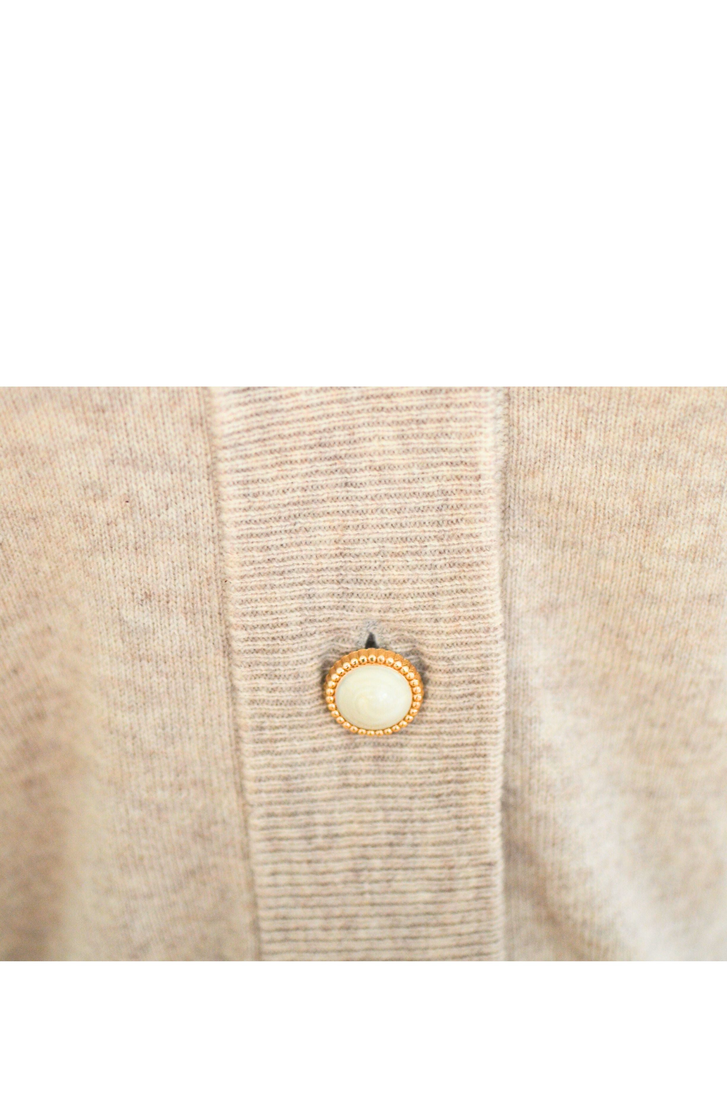 Cashmere Wool Short Cardigan - Beige
