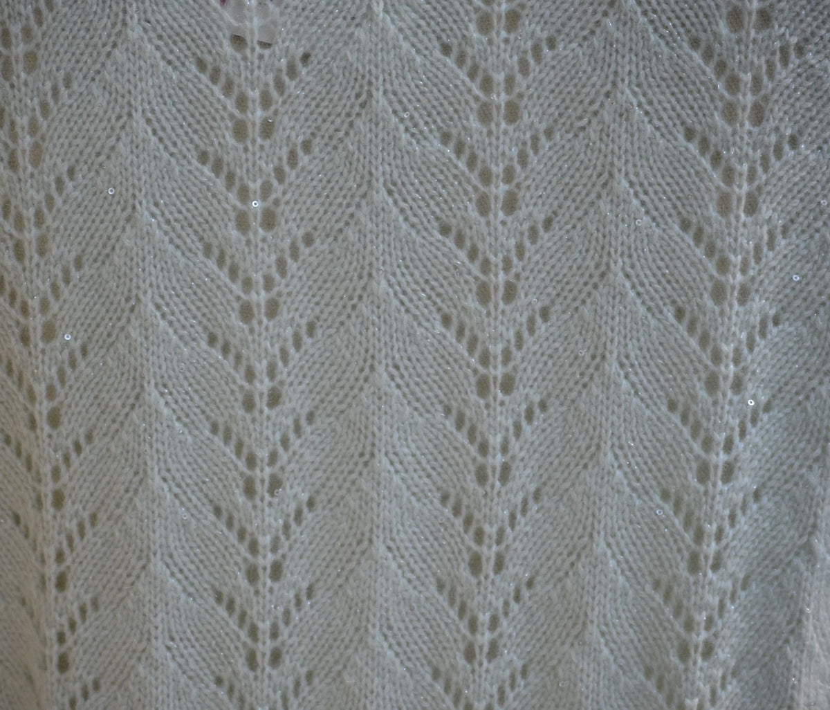 Sequin Crochet Vneck Sweater fabric view