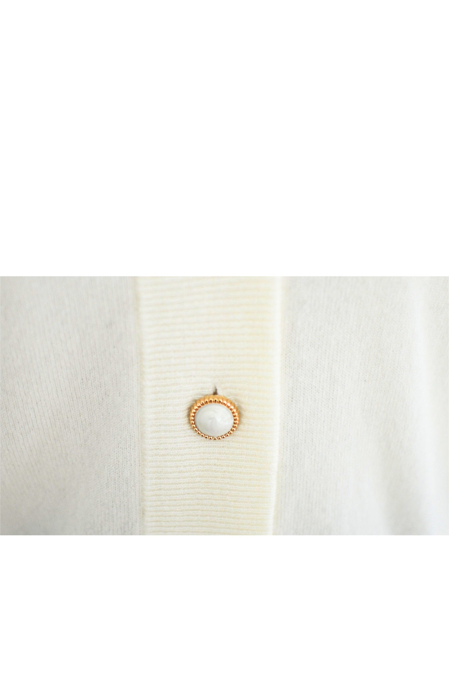 Cashmere Wool Short Cardigan - Cream