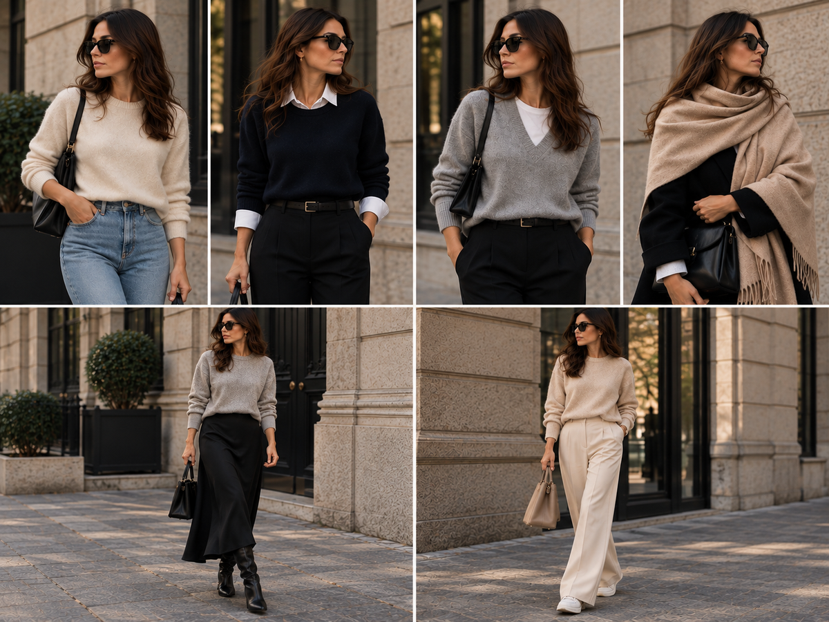 How to Style a Cashmere Sweater: 7 Fall Outfits