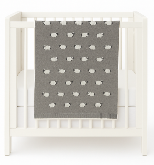 Cotton Baby Blanket with Sheep
