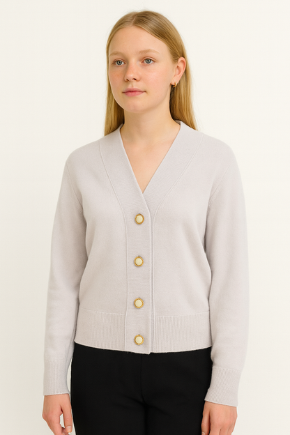 Cashmere Wool Short Cardigan