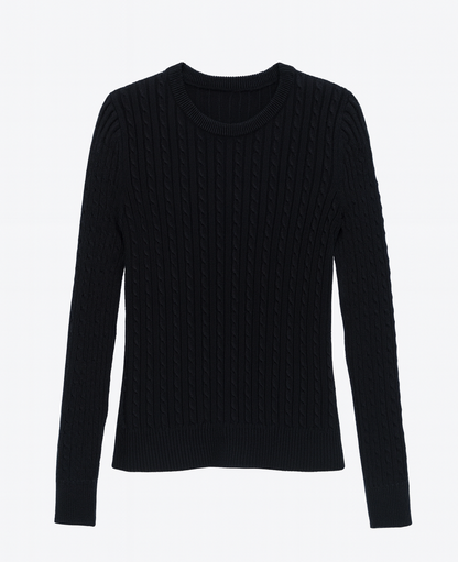 Cotton Cable Crewneck