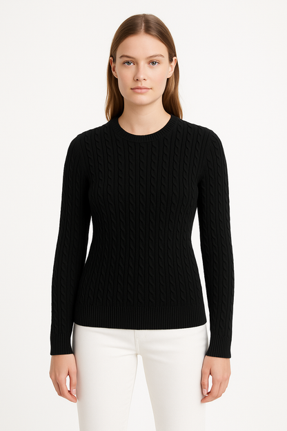 Cotton Cable Crewneck