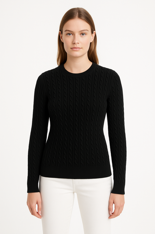 Cotton Cable Crewneck