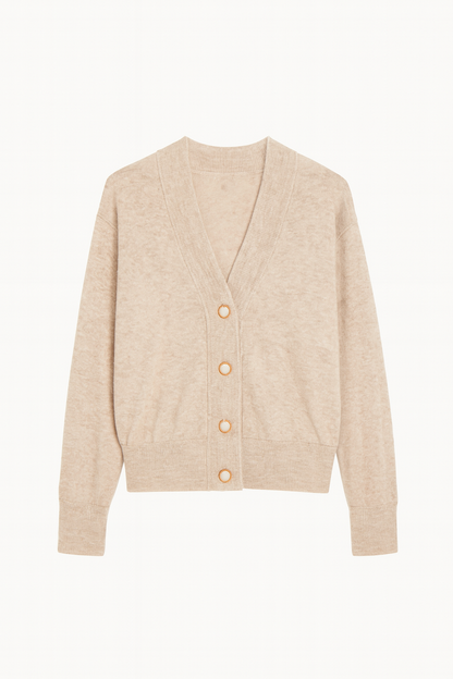 Cashmere Wool Short Cardigan