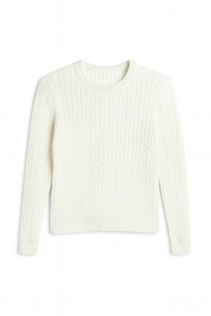 Cotton Cable Crewneck
