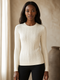 Cotton Cable Crewneck - Cream