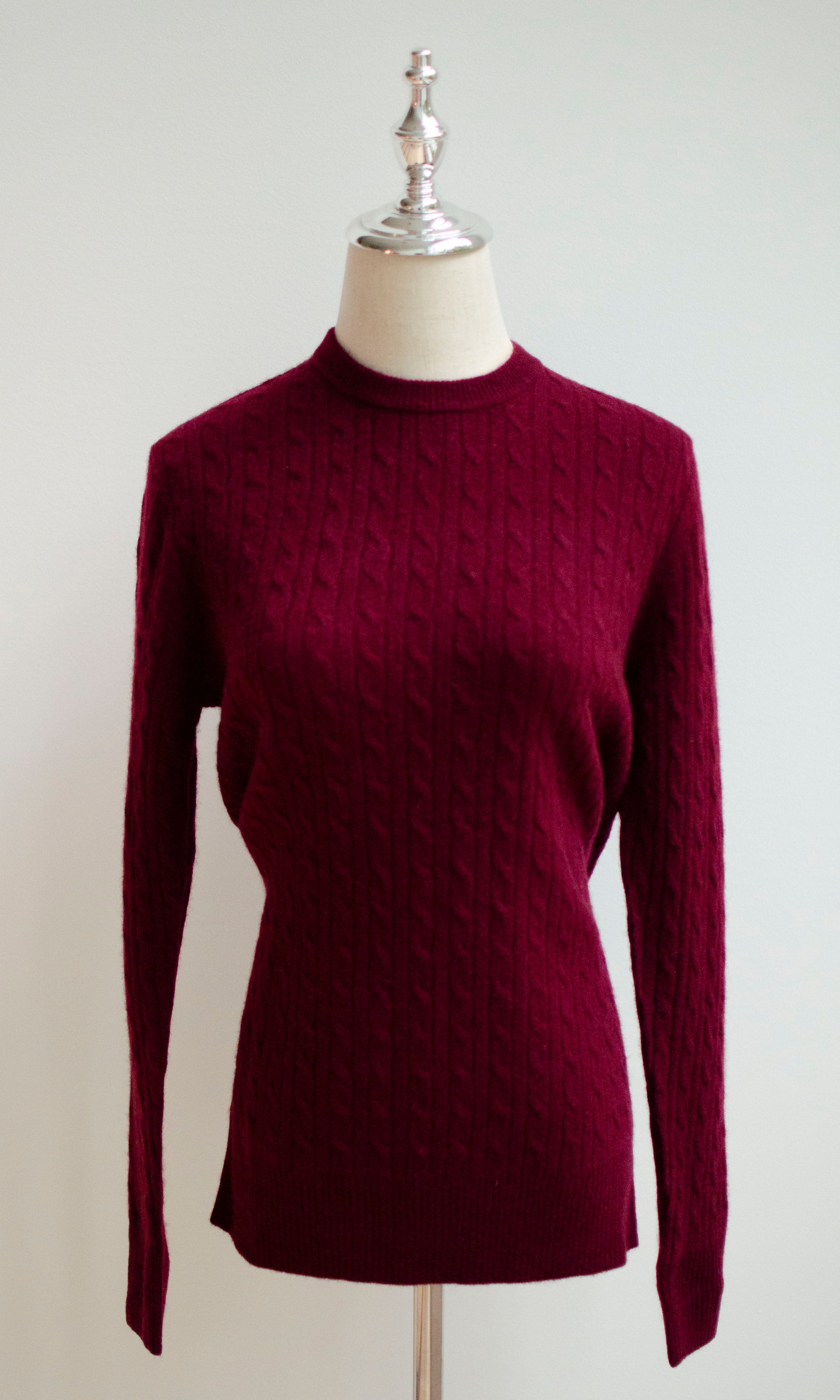 MAGASCHONI Red 2024 Cable Crew Sweater M