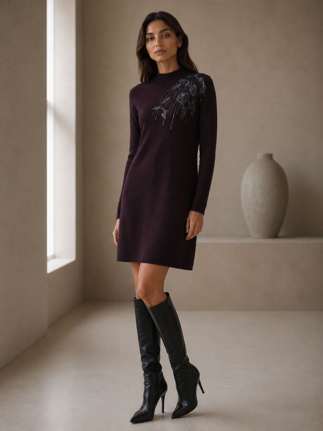Sequin Emblellished Dress