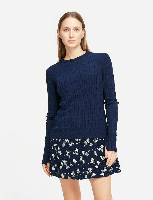 Cotton Cable Crewneck
