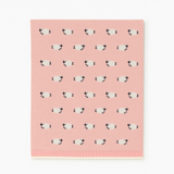 Cotton Baby Blanket with Sheep - Pink