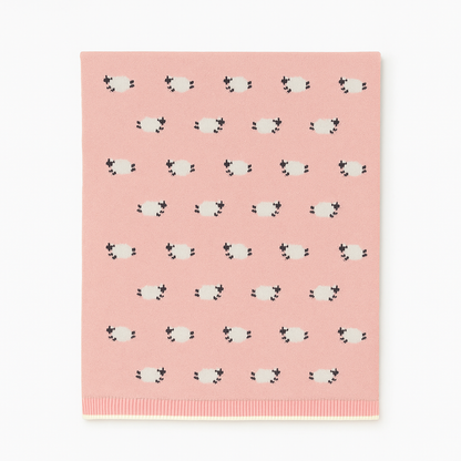 Cotton Baby Blanket with Sheep