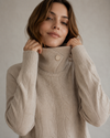 Polo-Mockneck Cable Sweater