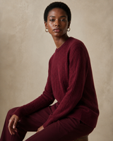 Cable Crewneck Unisex Sweater