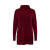Maroon turtleneck sweater on a white background